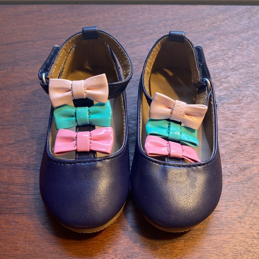 NWOT Gymboree Mary Jane navy blue baby shoe size 4